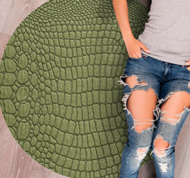 Tapis vinyle animal peau de crocodile naturelle - TenStickers