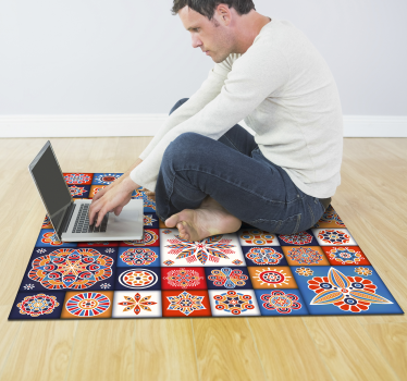 Tuiles mosaïque vinyle tapis - TenStickers