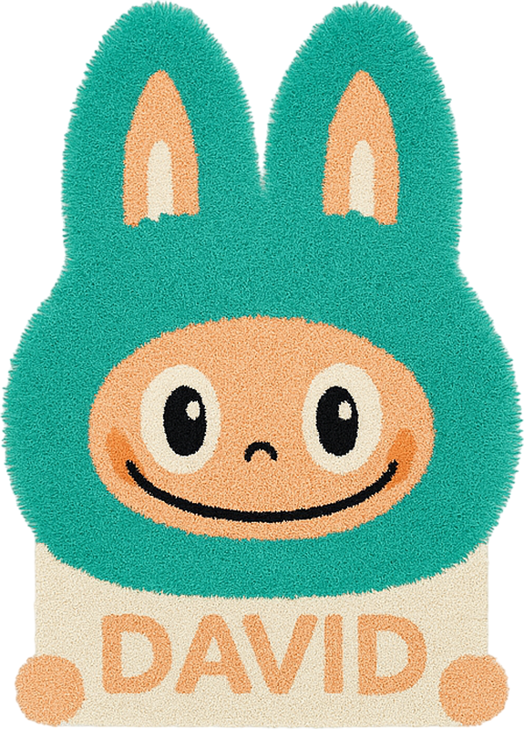 Tapis vinyle autres tapis labubu turquoise personnalisé - TenStickers