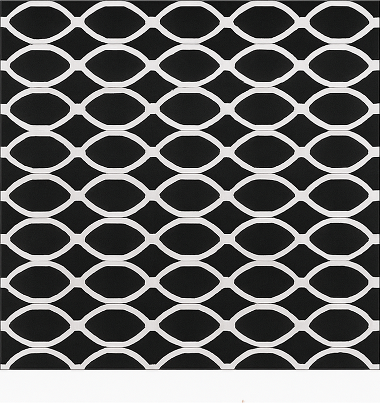 Tapis vinyle salle a manger motif ovale monochrome - TenStickers