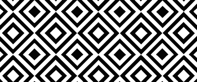 Tapis vinyle géométrique noir et blanc - TenStickers