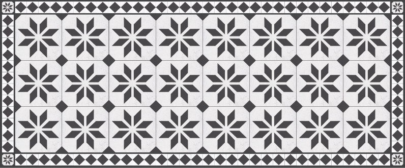 Tapis mosaique vinyle tapis vintage - TenStickers