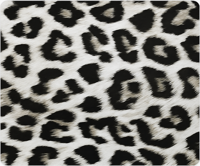 Tapis vinyle animal motif léopard blanc - TenStickers