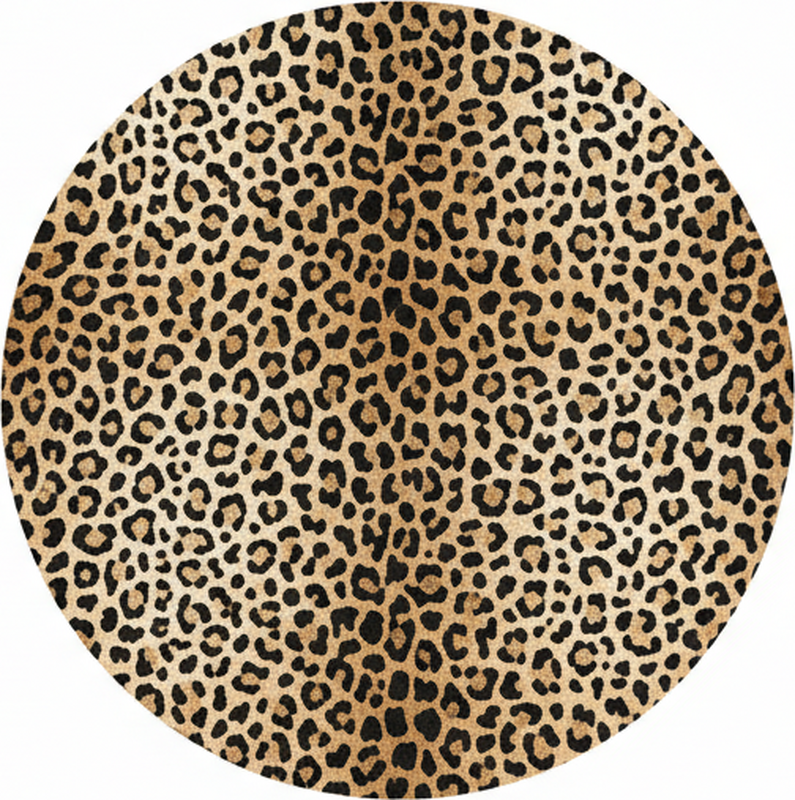 Tapis vinyle salon motif léopard - TenStickers
