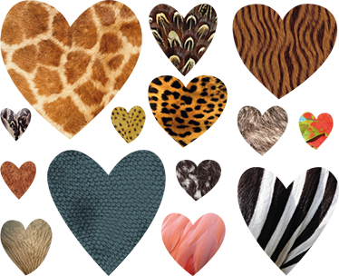 Tapis vinyle animal motifs cœurs imprimés animaux - TenStickers