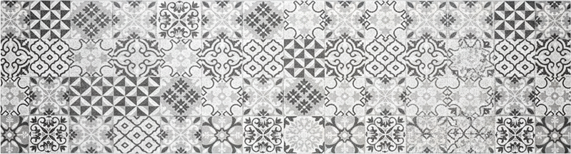 Tapis vinyle cuisine mosaïque grise complexe - TenStickers