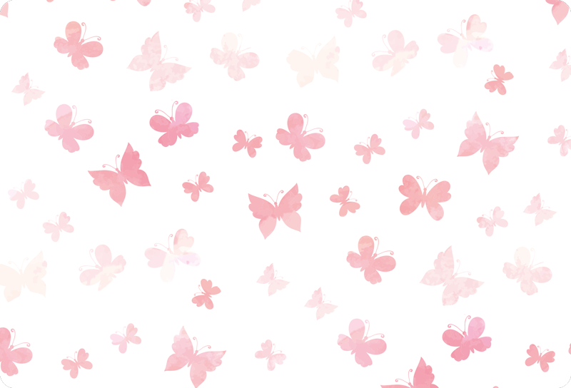 Tapis vinyle animal papillons volants pastel - TenStickers