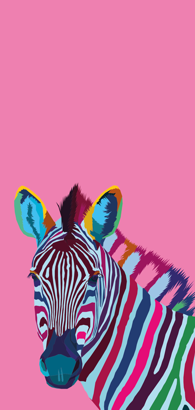 Tapis vinyle animal zebra art pop iphone - TenStickers