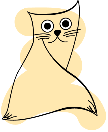 Tapis vinyle animal chat beige peint - TenStickers
