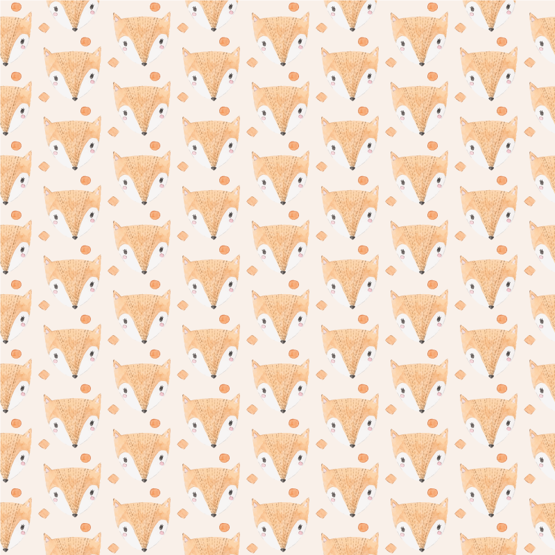 Tapis vinyle animal motif renard bébé - TenStickers