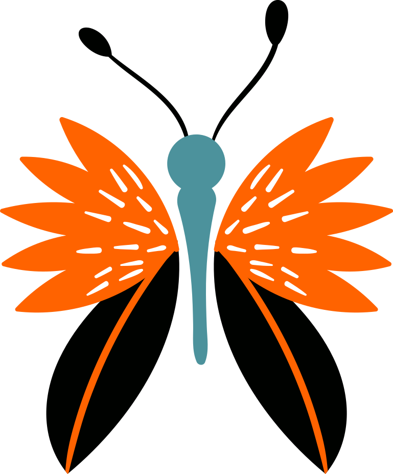 Tapis vinyle animal accent papillon coloré - TenStickers