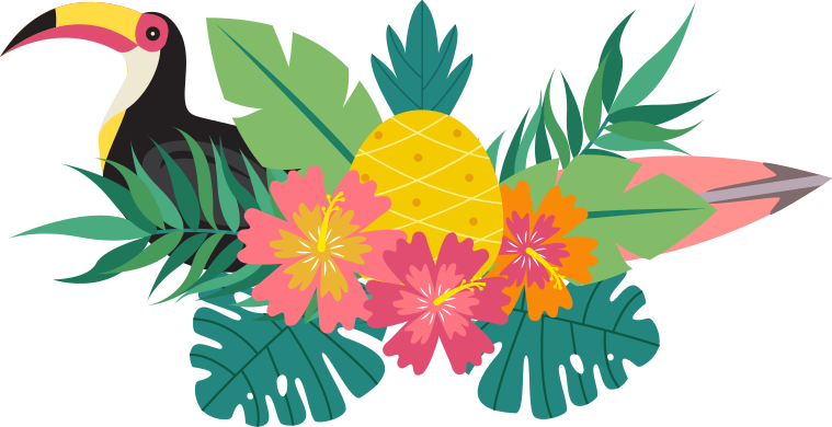 Tapis vinyle animal design oiseau tropical - TenStickers