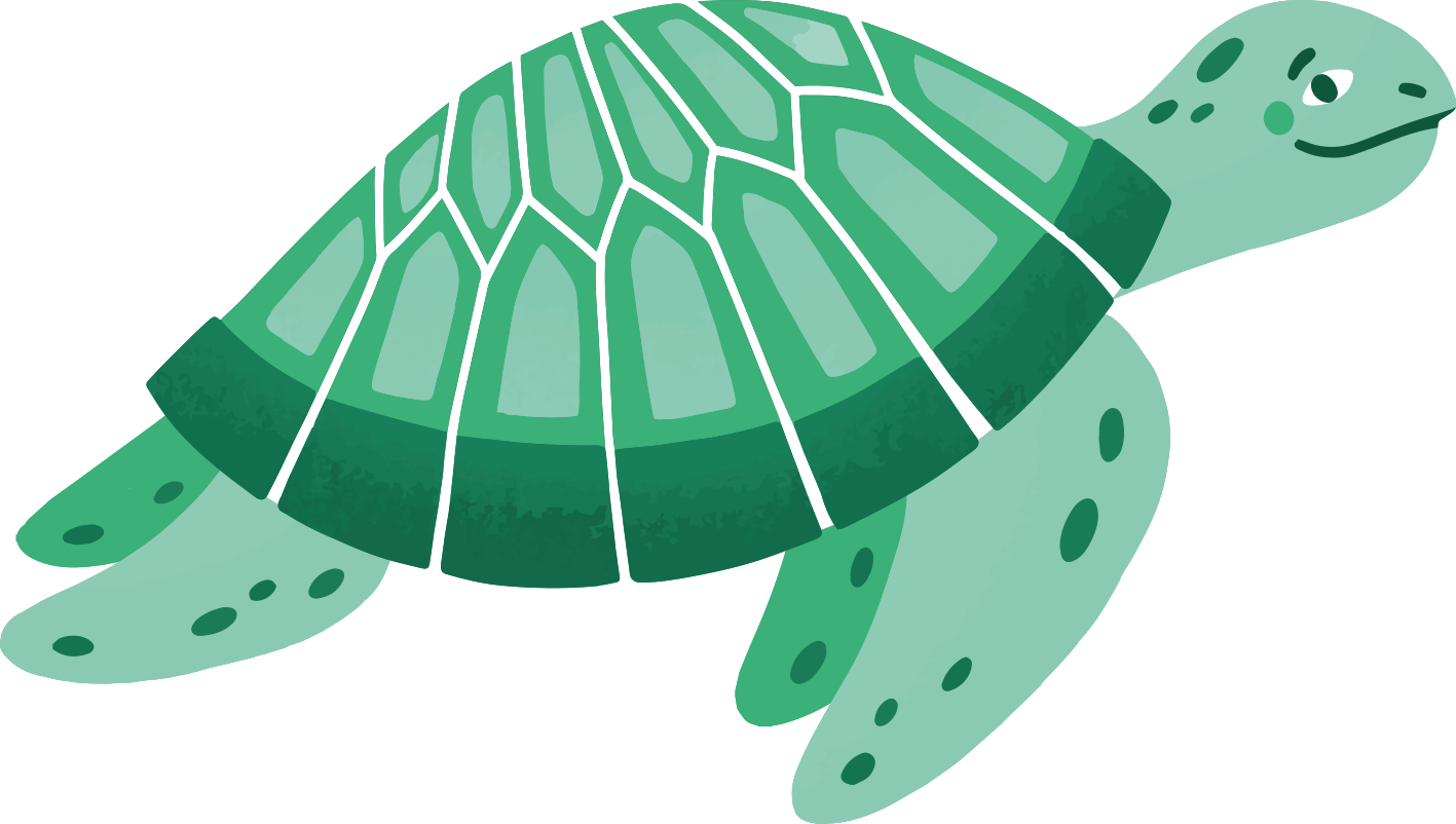 Tapis vinyle animal art de la tortue ludique - TenStickers