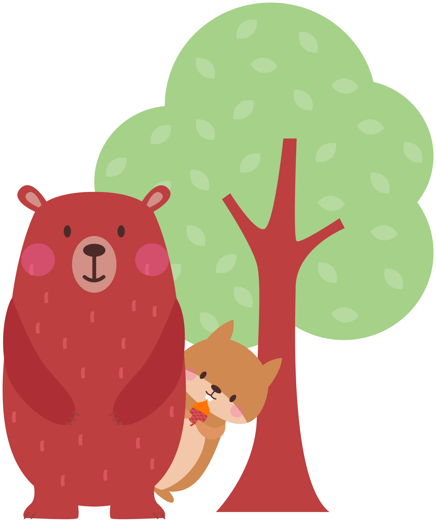 Tapis vinyle animal ours amusant compagnon - TenStickers