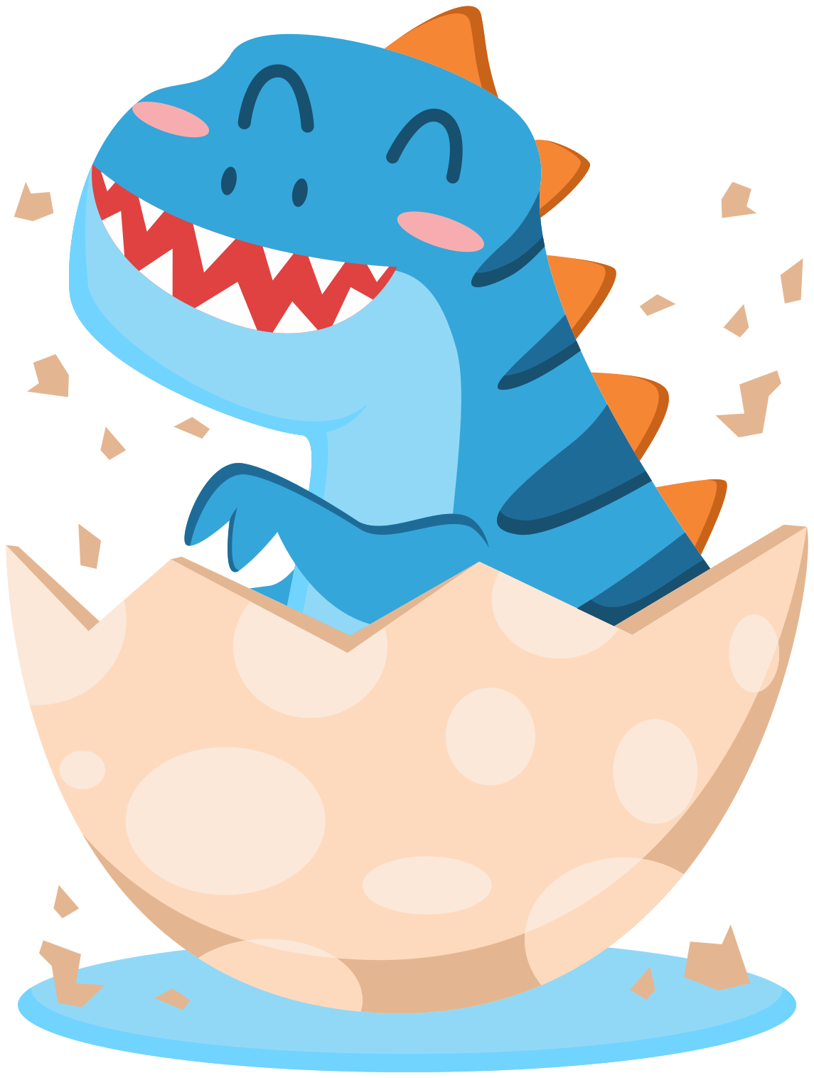 Tapis vinyle animal bébé dinosaure heureux - TenStickers