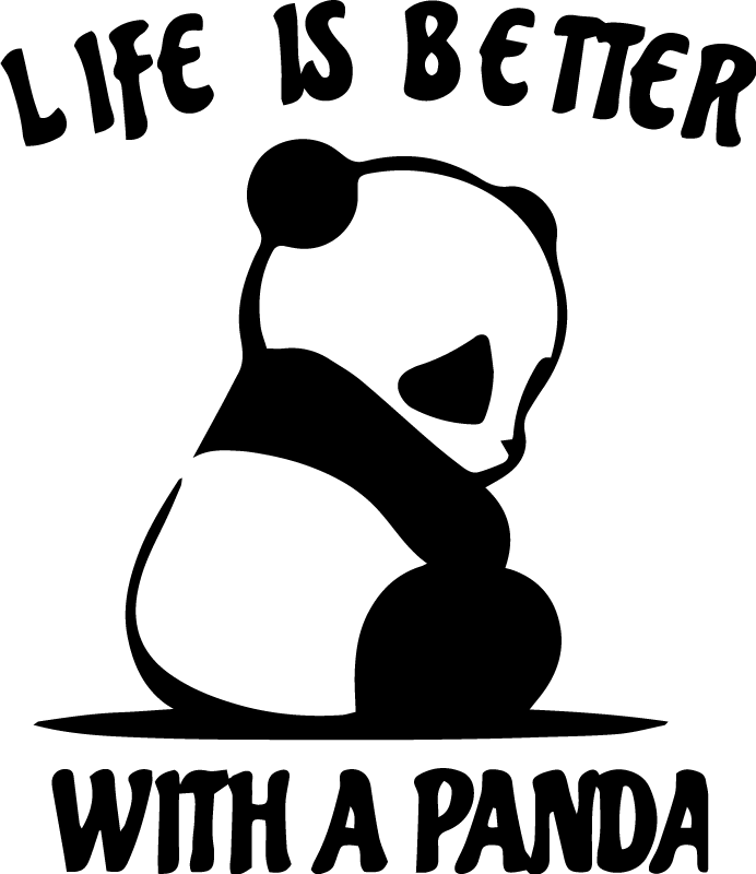 Tapis vinyle animal citation illustration panda - TenStickers