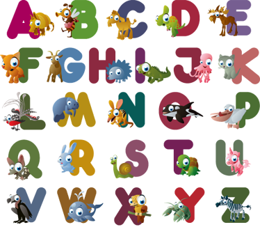 Tapis vinyle animal alphabet animaux - TenStickers