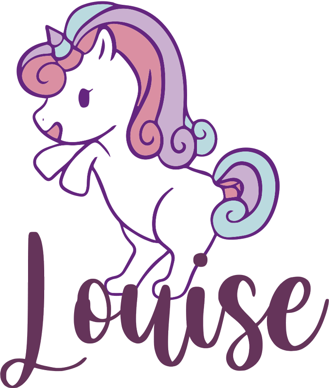 Tapis vinyle animal petit licorne drôle - TenStickers