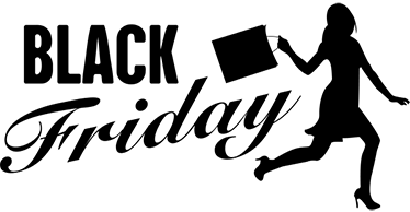 Tapis vinyle black friday femme en shopping - TenStickers