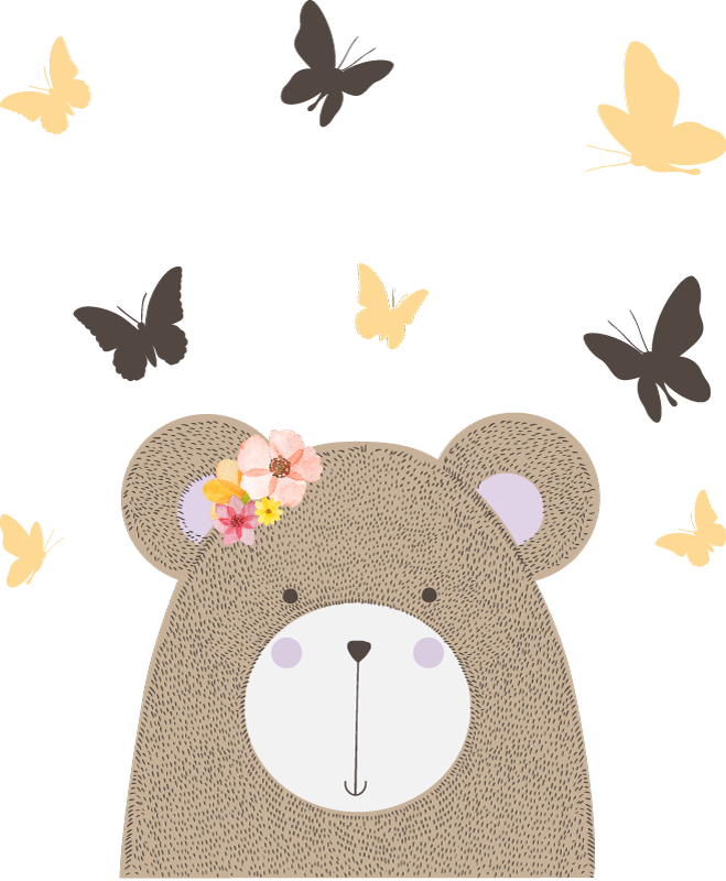 Tapis vinyle animal motif ours ludique - TenStickers