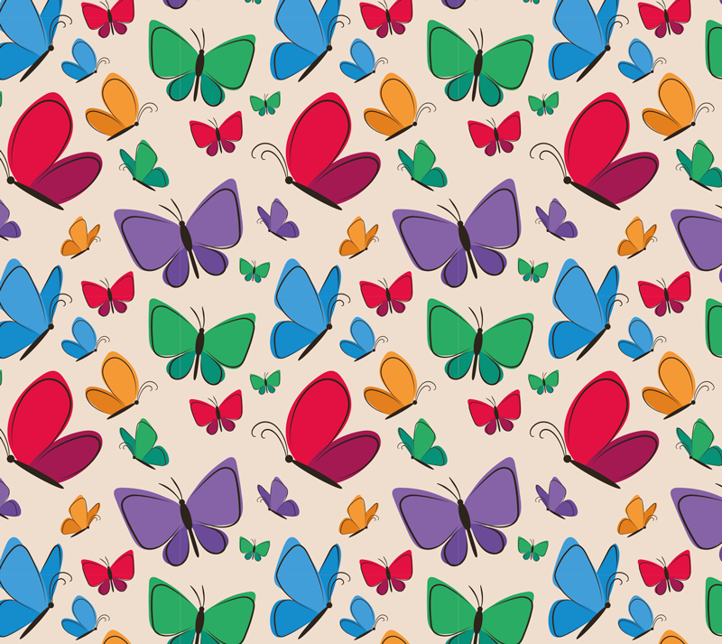 Tapis vinyle animal papillons volants pour enfants - TenStickers