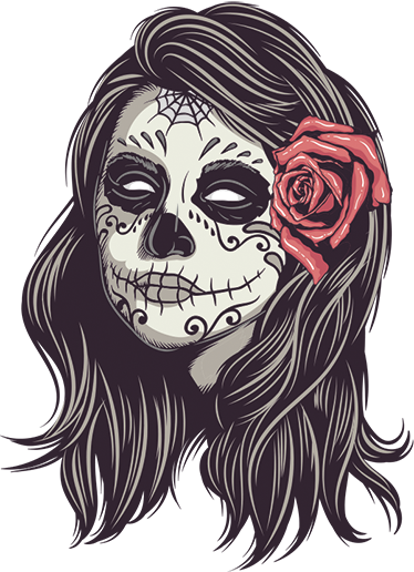 Tapis vinyle halloween fille de la mort - TenStickers