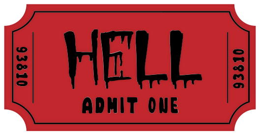 Tapis vinyle halloween billet pour l'enfer - TenStickers