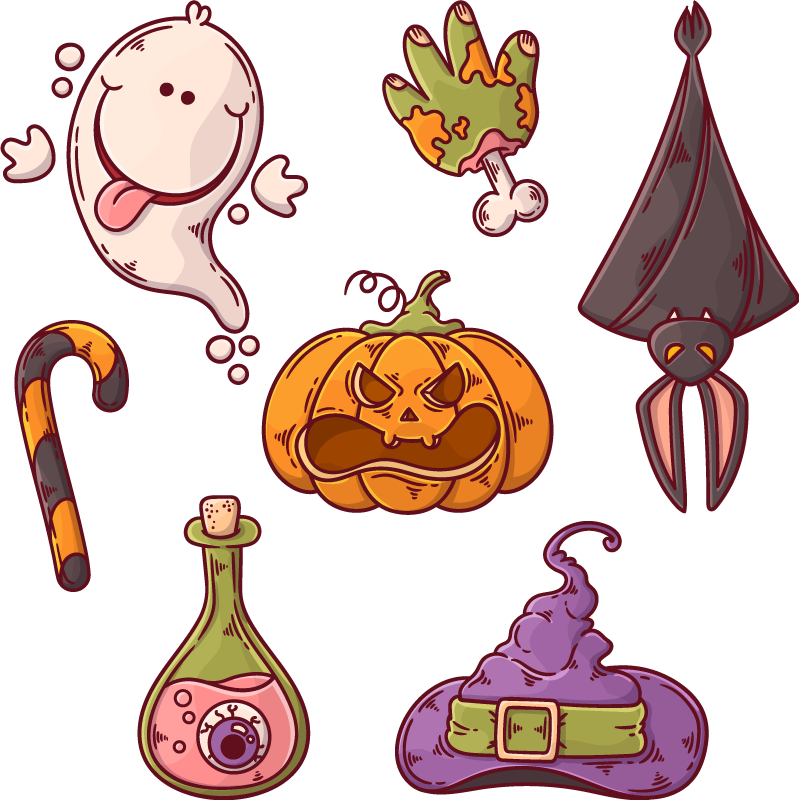 Tapis vinyle halloween figurines d'halloween - TenStickers