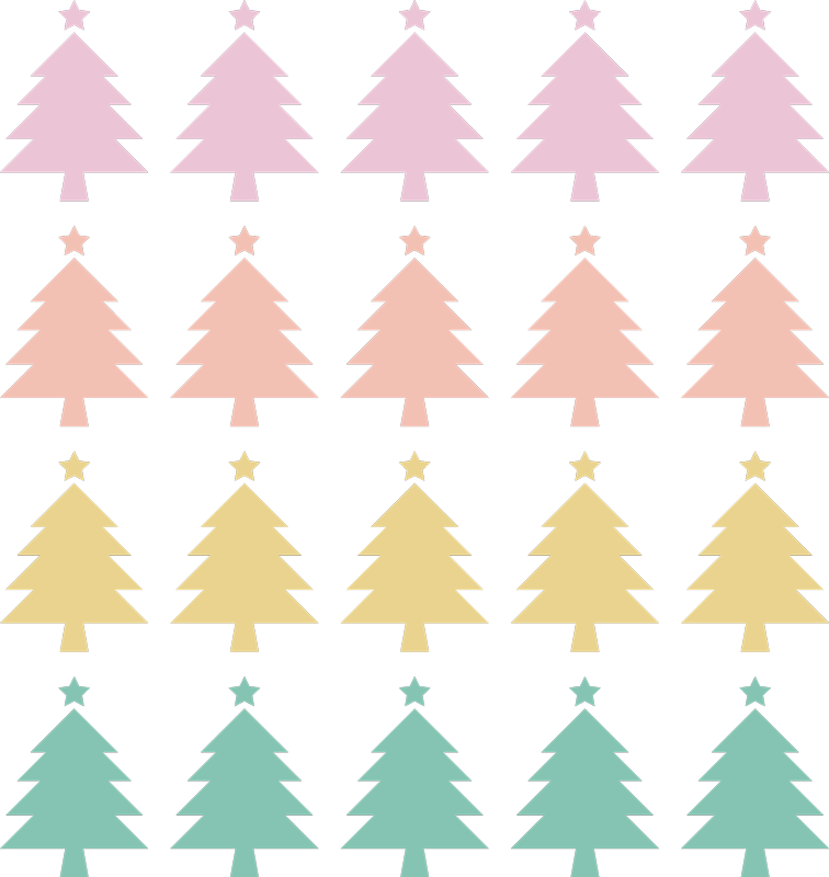 Tapis vinyle noël arbres de noël décoratifs - TenStickers