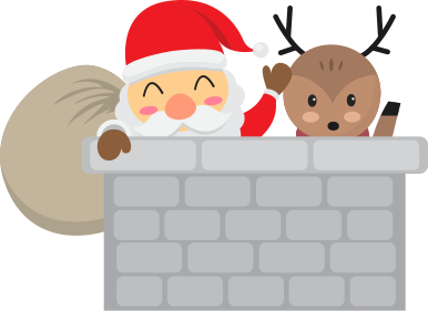 Tapis vinyle noël père noël et rennes - TenStickers