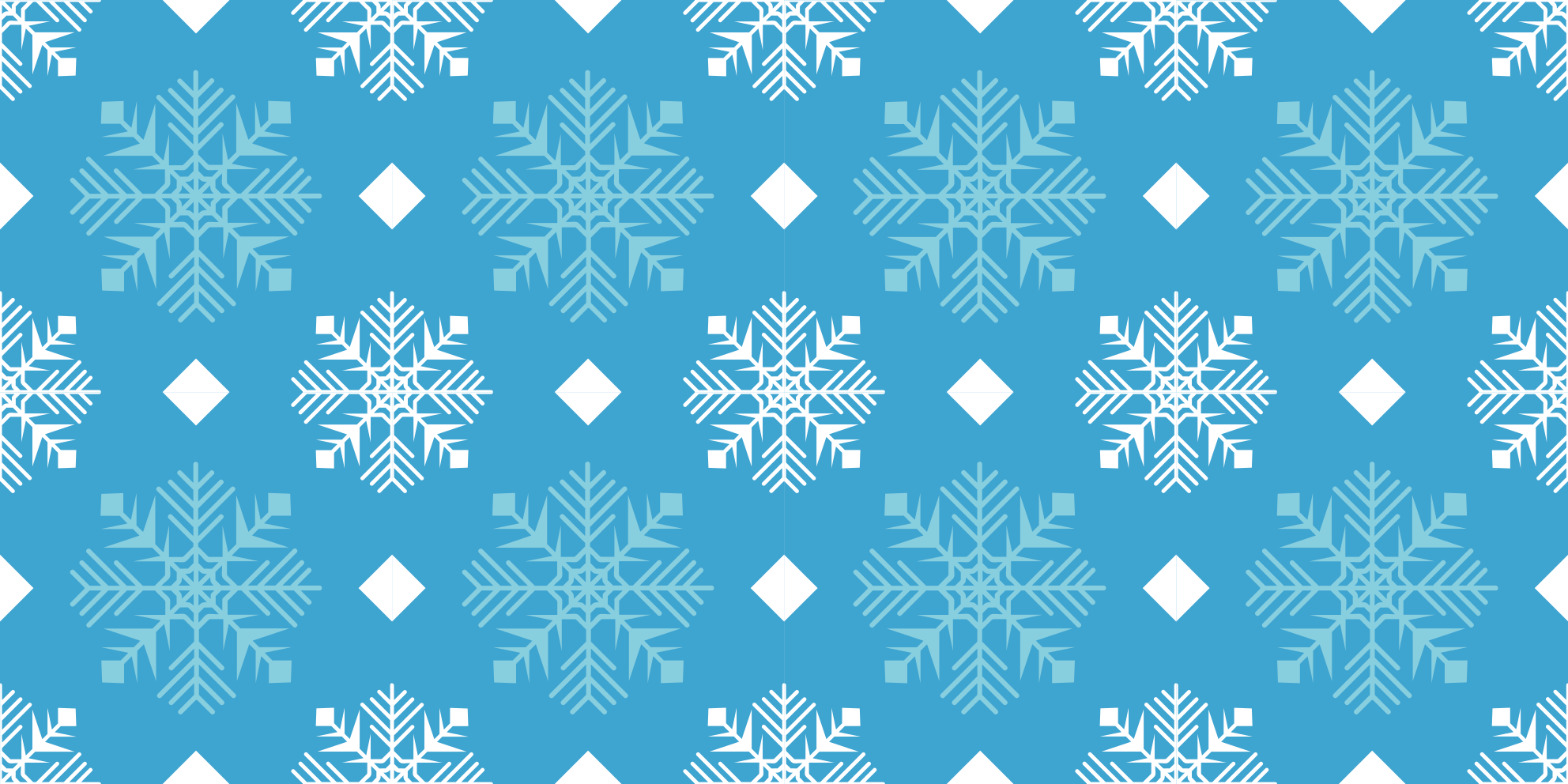Tapis vinyle noël flocons de neige bleus - TenStickers