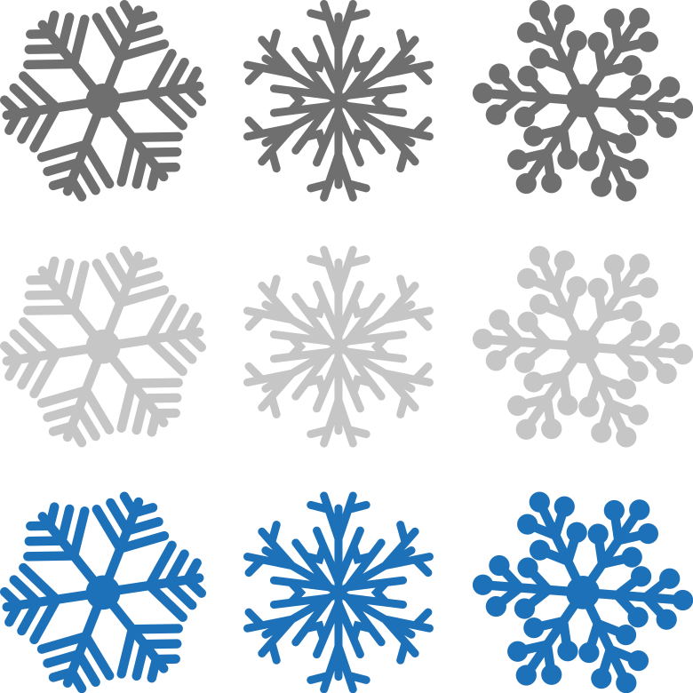 Tapis vinyle noël flocons de neige gris et bleu - TenStickers