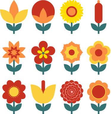 Tapis vinyle fleurs et plantes collection d'été - TenStickers