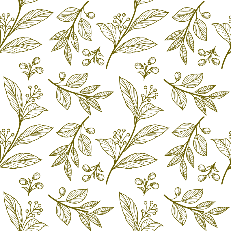 Tapis vinyle fleurs et plantes design feuilles botaniques - TenStickers