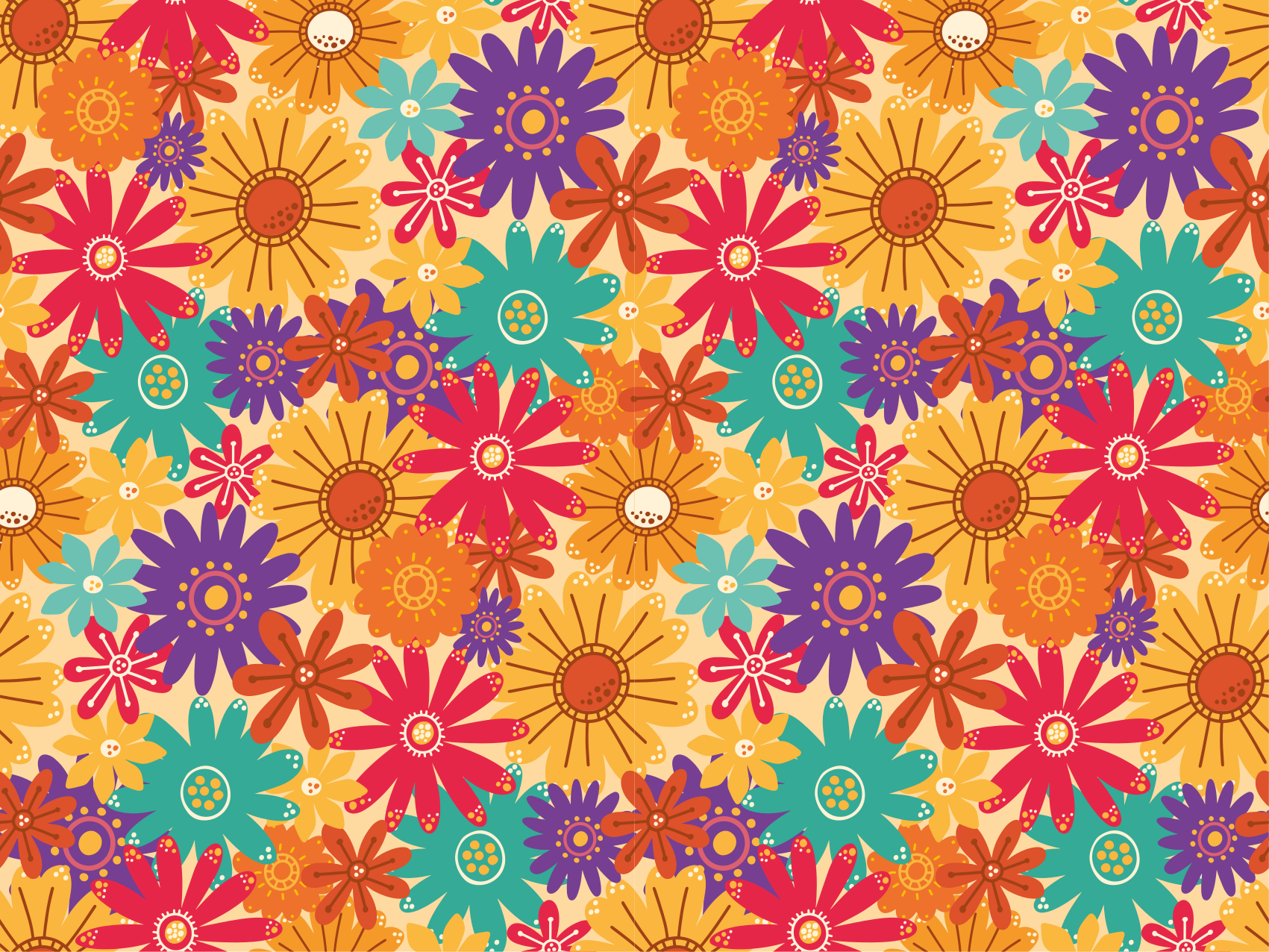 Tapis vinyle fleurs et plantes un lot de fleurs - TenStickers