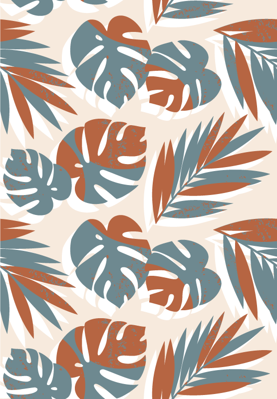 Tapis vinyle fleurs et plantes monstres verts en verre - TenStickers