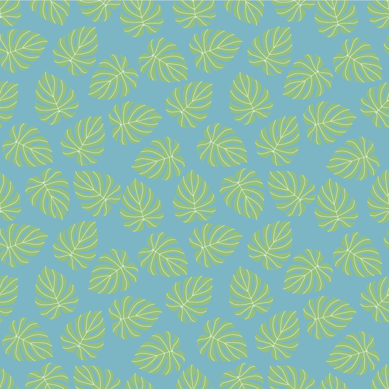 Tapis vinyle fleurs et plantes feuillage d'été - TenStickers