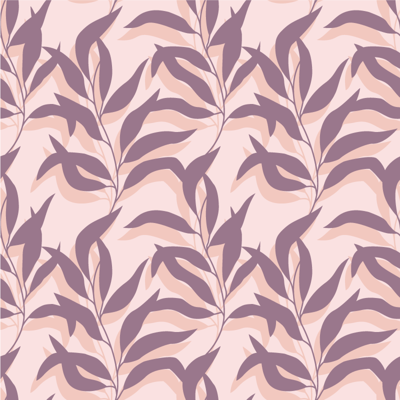 Tapis vinyle fleurs et plantes palma tropical rose - TenStickers