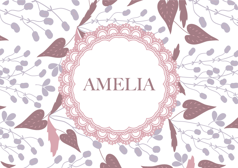 Tapis vinyle fleurs et plantes motif vintage pastel - TenStickers