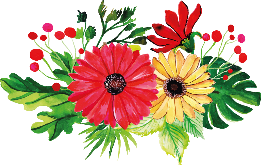 Tapis vinyle fleurs et plantes design horizontal élégant - TenStickers