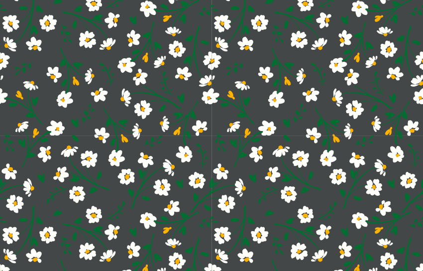 Tapis vinyle fleurs et plantes fleur marguerite fond gris - TenStickers