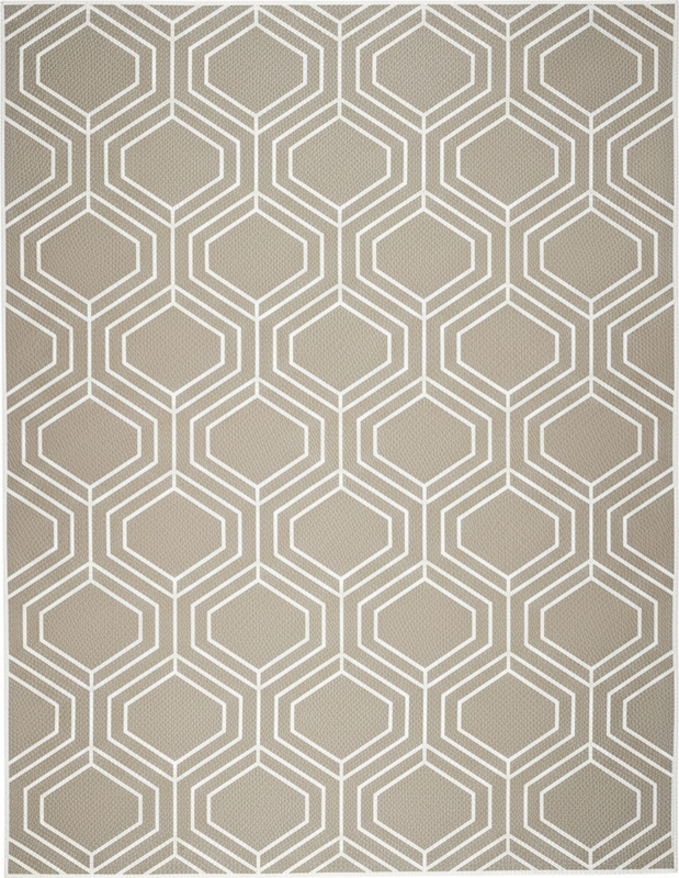 Tapis vinyle géométrique motif tissé alvéolaire - TenStickers