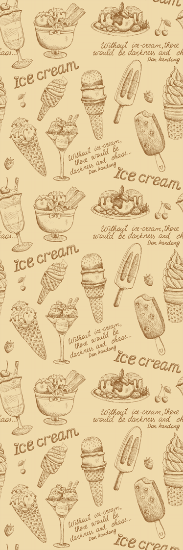 Tapis vinyle cuisine glaces vintage - TenStickers