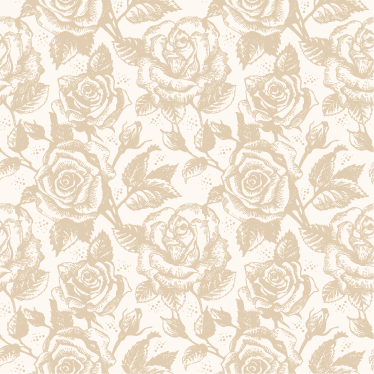Tapis vinyle salle a manger beige vintage roses - TenStickers