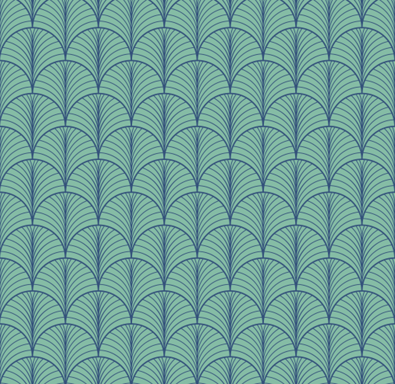 Tapis vinyle salle a manger vert bleu - TenStickers
