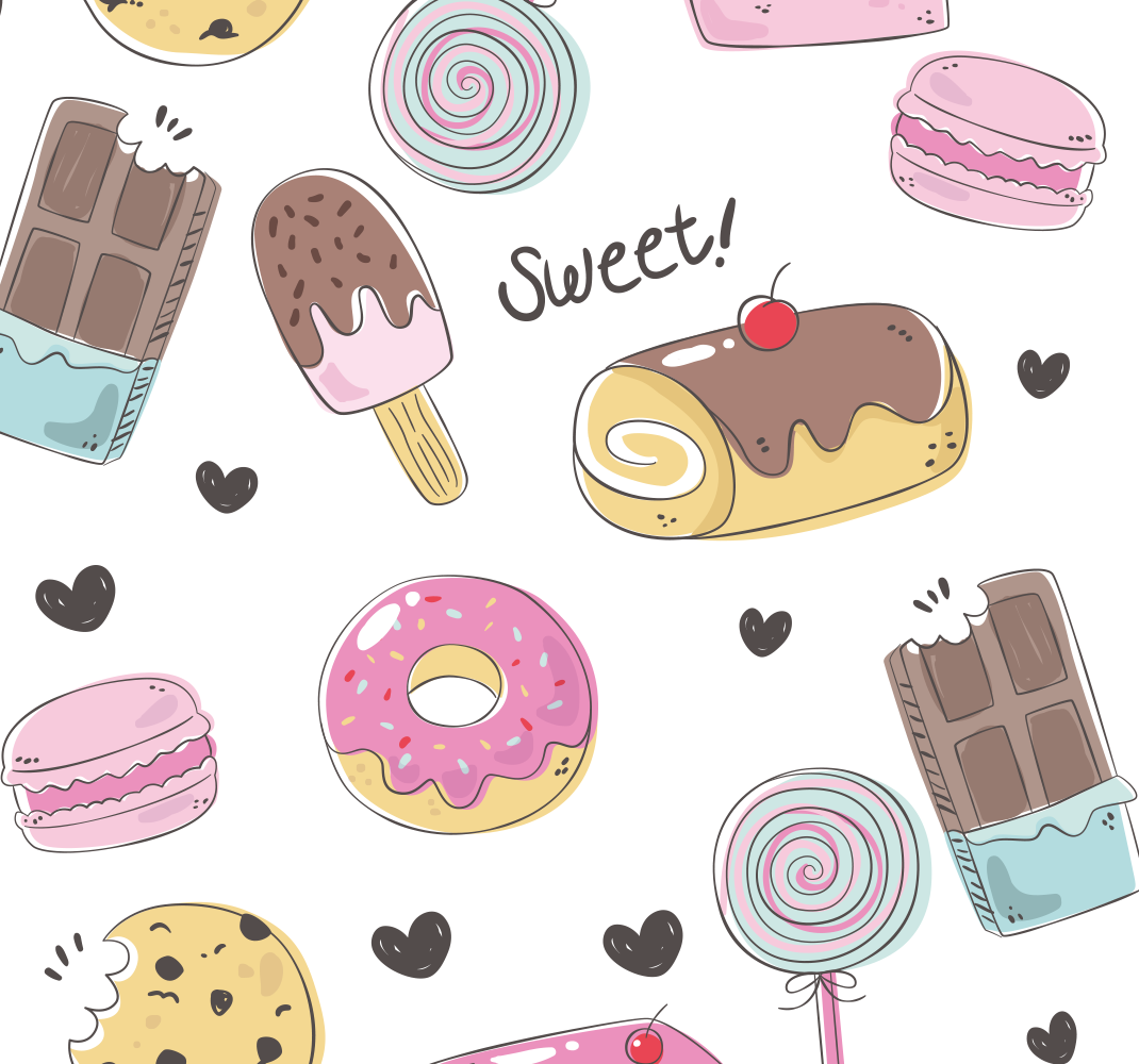 Tapis vinyle cuisine délices des desserts - TenStickers