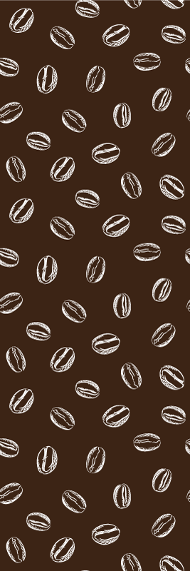 Tapis vinyle cuisine motif café en grains seamless - TenStickers