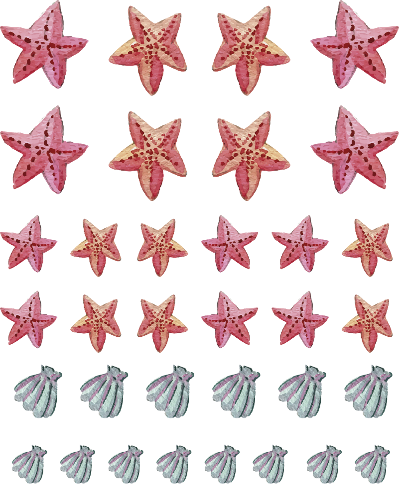 Tapis vinyle salle de bain étoile de mer - TenStickers