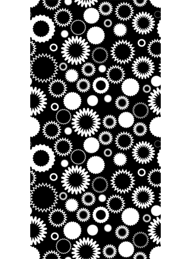 Tapis vinyle salle de bain tournesols noir et blanc - TenStickers
