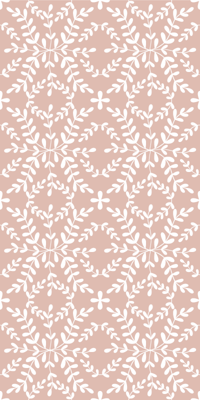 Tapis vinyle fleurs et plantes motif feuilles vintage - TenStickers